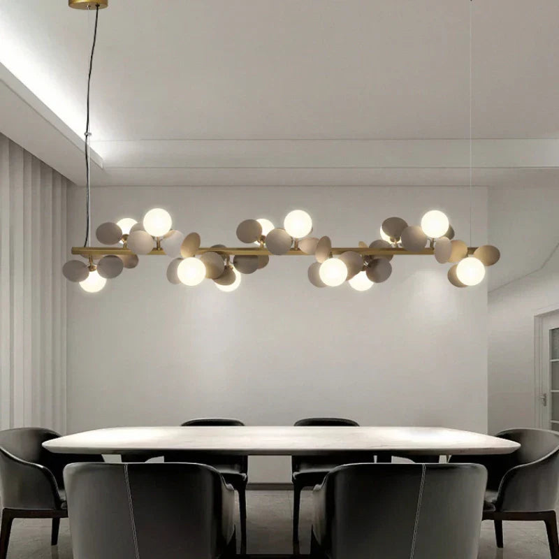 Decorbites™ Goldenes Metall G9 LED Anhänger-Kronleuchter mit Acryl-Blumen-Dekor