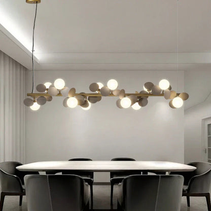 Decorbites™ Goldenes Metall G9 LED Anhänger-Kronleuchter mit Acryl-Blumen-Dekor