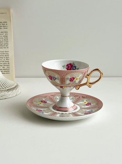 Decorbites™ Court Style Latte- & Cappuccino-Tassen-Set mit Untertasse, Teetassen-Set