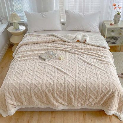 DecorBites™ Coral Fleece Blanket: MultiFunctional Soft Skin-Friendly Warm Shawl