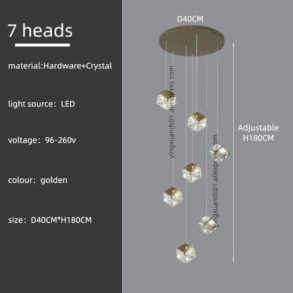 Decorbites™ Kristall Moderne Kronleuchter für Wohnzimmer Luxus-Loft LED-Beleuchtung Treppenhaus-Kronleuchter