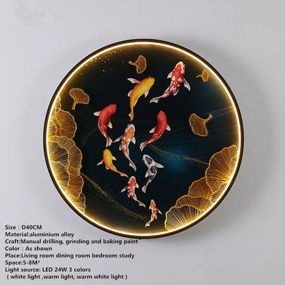 DecorBites™ LED Fishes Wall Picture Sconces: Creative Bedroom Lighting Fixture