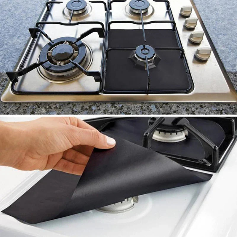 DecorBites™ Gas Stove Surface Protector 6-Pack, 27cm, Washable, Oil Resistant