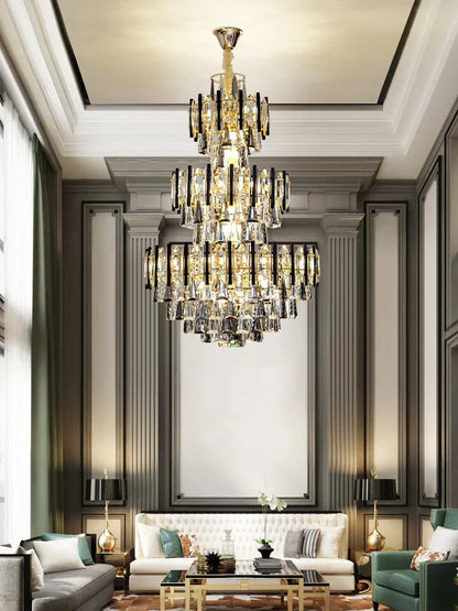 Decorbites™ Crystal Hollow Villa Kronleuchter: Moderne Luxus-Hängeleuchte für Wohnzimmer und Hotel-Lobby