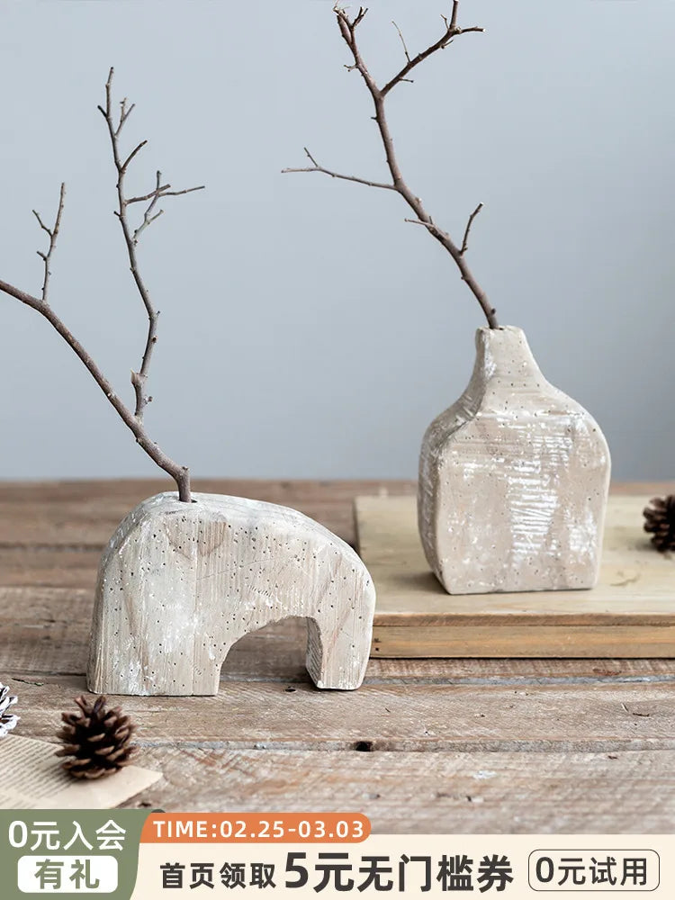 Decorbites™ Garten-Rattan-Hydroponik-Vasen Moderne Luxus-Bodenvasen-Dekoration