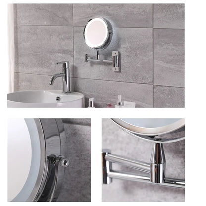 Decorbites™ LED-Licht-Make-up-Spiegel 10-fache Vergrößerung Doppelseitig Touch-Dimming