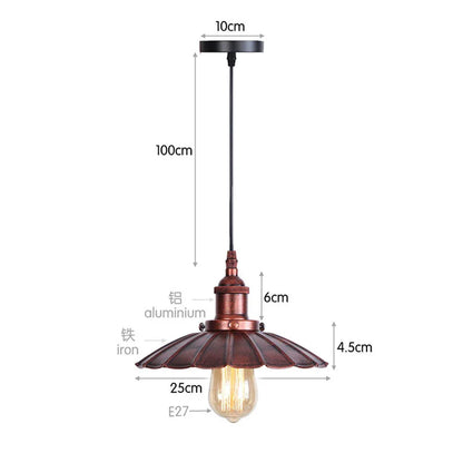 Industrial Vintage Black Iron Pendant Light