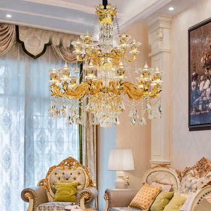 Decorbites™ Jade-Kristall-Kronleuchter – Elegante europäische Stil Wohnzimmerbeleuchtung