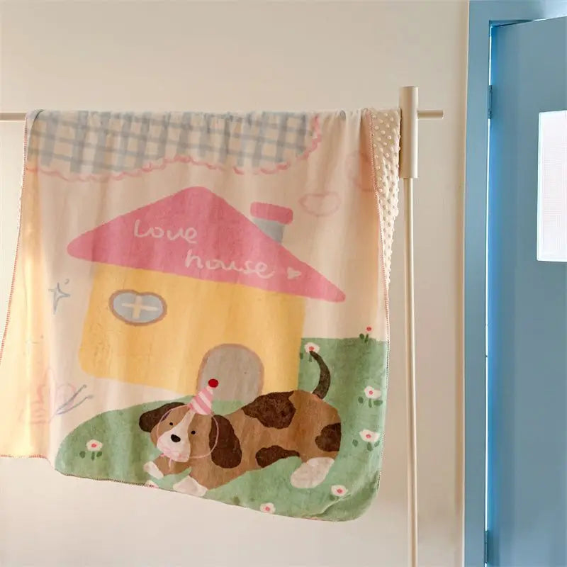 Decorbites™ Kinder-Cartoon-Milchsamt-Nap-Decke: Weiche & warme Steppdecke für alle Jahreszeiten