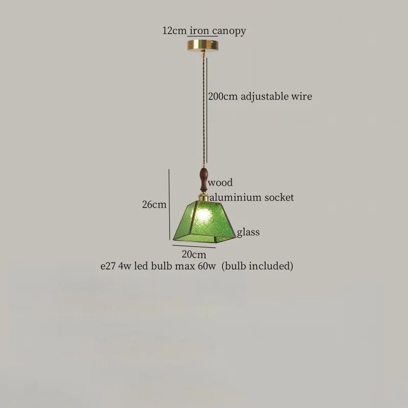 Green Vintage Pendant Light