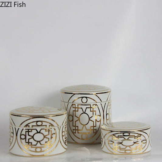 Decorbites™ Gold Geometrisches Aufbewahrungsglas-Set