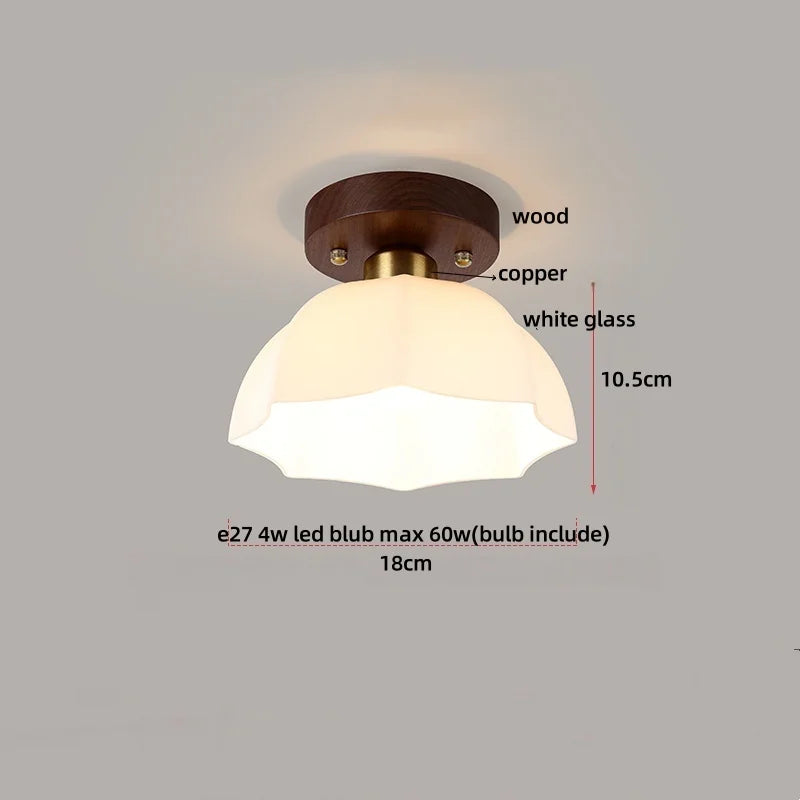 Decorbites™ Würfel Holz Kupfer LED Deckenleuchte Vintage Loft Deckenlampe