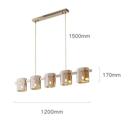 Decorbites™ Elegante Rauchglas-Hängelampe Deckenbeleuchtung für Esszimmer Wohnzimmer Schlafzimmer
