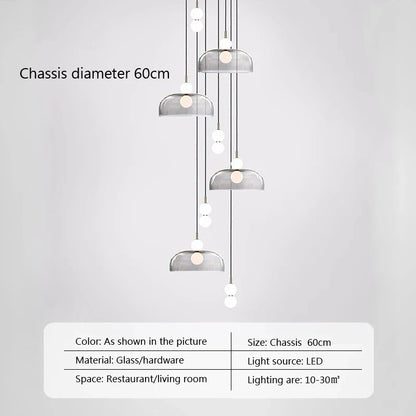 DecorBites™ Glass Ball Pendant Light for Duplex Stairwells, Living Room, Bedroom, and Staircase Decor