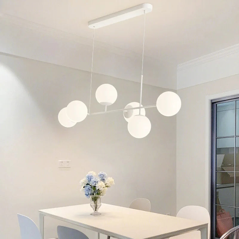 DecorBites™ French White Pendant Chandelier Light Set with E27 Bulb for Elegant Décor
