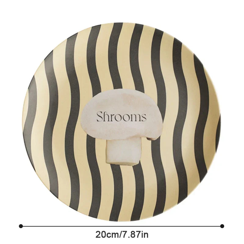 Decorbites™ Koreanischer Stil Rundes Essensgeschirr aus Bambusfaser für Desserts, Früchte und Kuchen