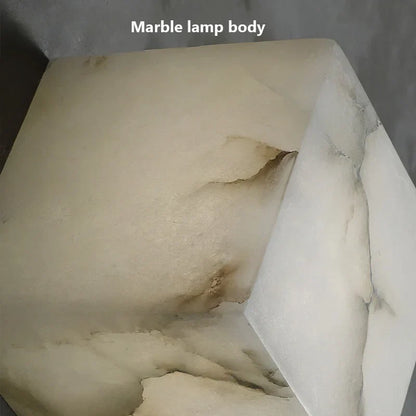 DecorBites™ Cube Marble Wall Lamp Natural Stone LED Sconce for Bedroom and Hallway Lighting