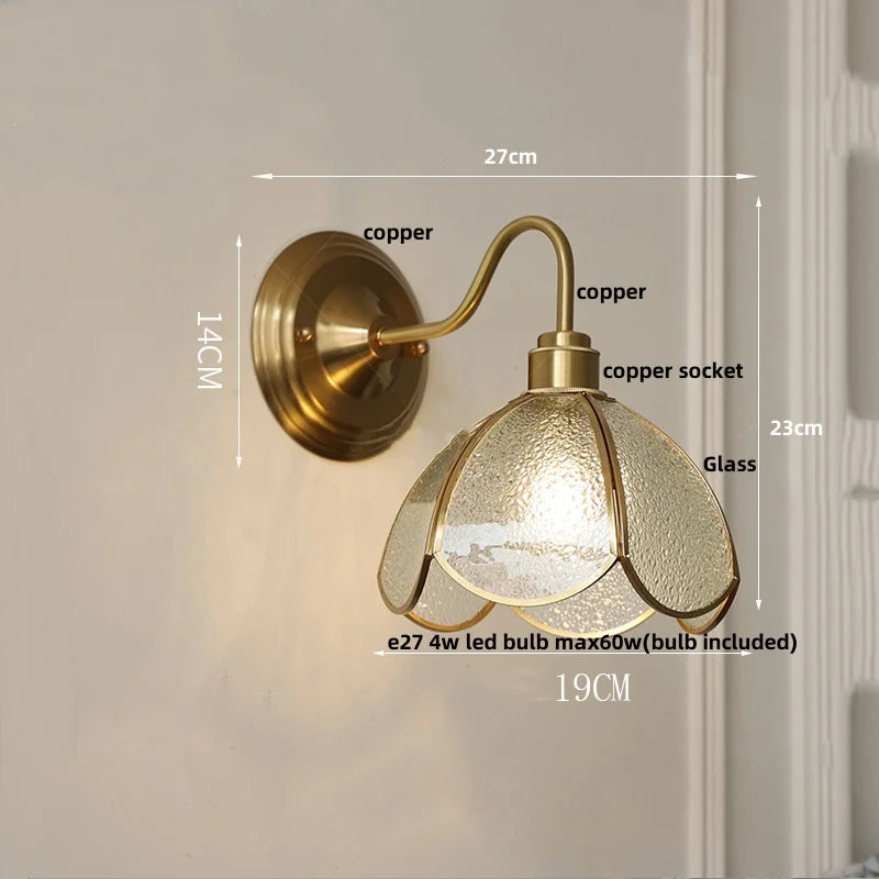 Decorbites™ Glas Messing Wandleuchte LED-Leuchtenarmatur für Esszimmer Wohnzimmer Badezimmer Spiegel