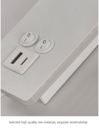 Decorbites™ Schwarz-Messing LED-Wandleuchte mit USB-Anschluss & Schalter - 3W-Scheinwerfer für das Schlafzimmer