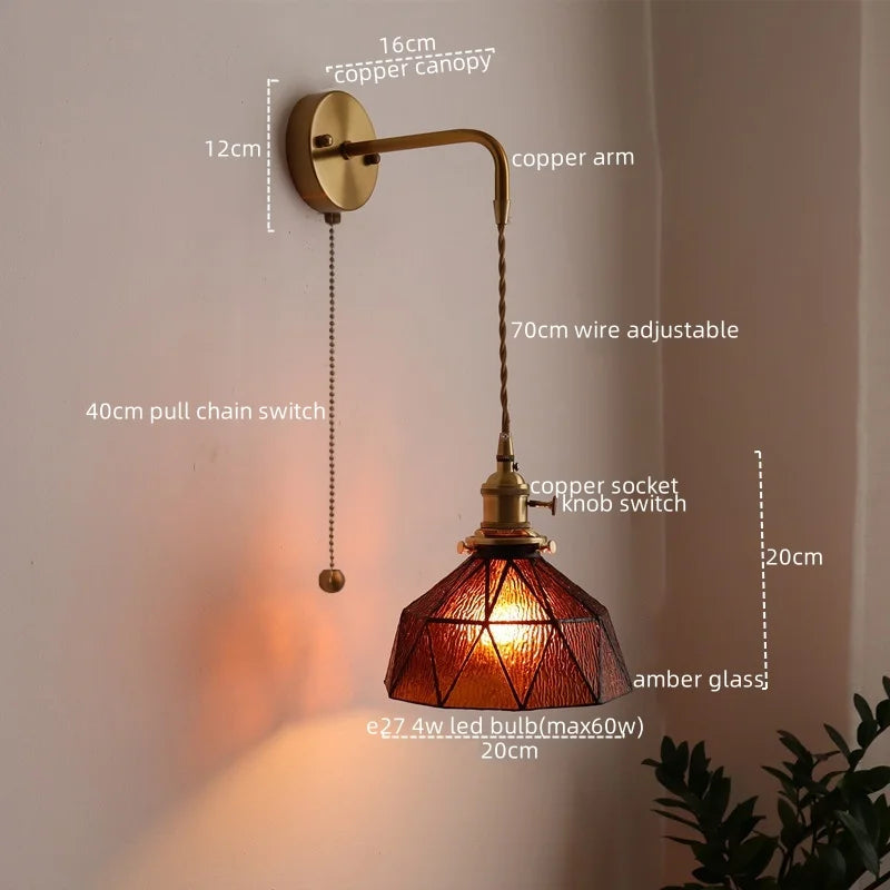 DecorBites™ LED Wall Lamps: Nordic Modern Style for Bedroom, Bathroom, Restaurant with Pull Chain Switch