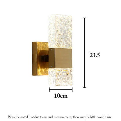 DecorBites™ Crystal Nordic LED Wall Lamps | Modern Corrugated Sconces for Home Decor