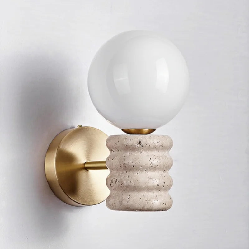 Decorbites™ Japanischer Stil LED-Wandleuchte mit Zugschalter und weißem Glas