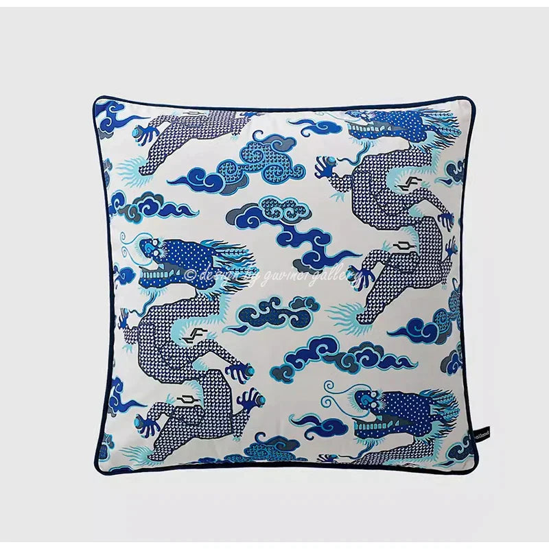 DecorBites™ Crane Art Luxury Throw Pillow Case for Bed & Sofa