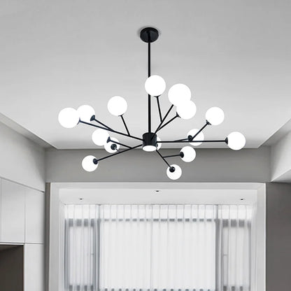 Decorbites™ Schwarze Kronleuchter: Luxuriöse Glas-Hängeleuchte für Zuhause, Schlafzimmer oder Wohnzimmer