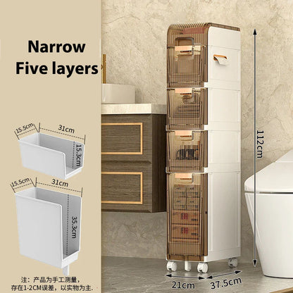 DecorBites™ Crevice Storage Rack Multi-Layer Drawer Organizer for Bathroom, Kitchen, and Car
