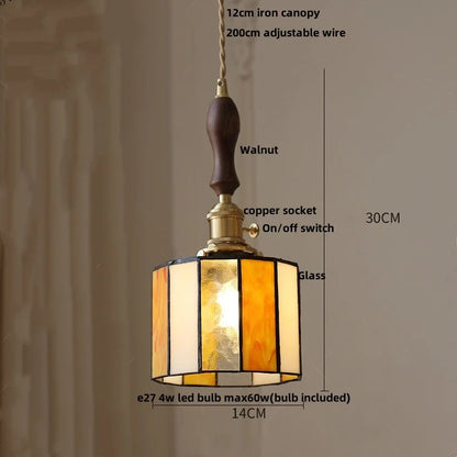Decorbites™ Kupferknopf-Schalter LED-Hängeleuchte, verstellbare Glas-Esszimmerbeleuchtung