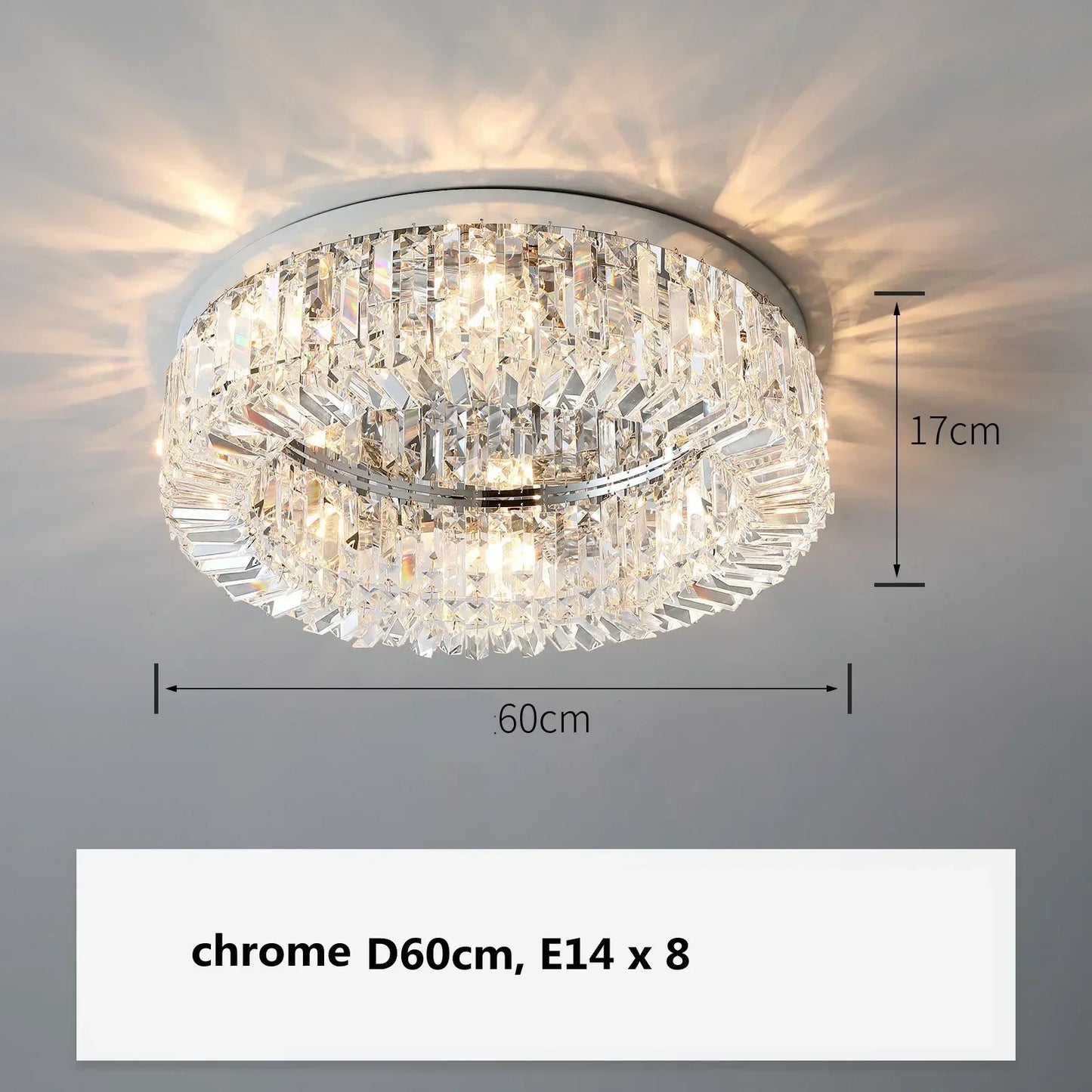 Decorbites™ Kristall-Gold-Deckenleuchte für Esszimmer, LED-Kronleuchter zur Dekoration des Wohnzimmers