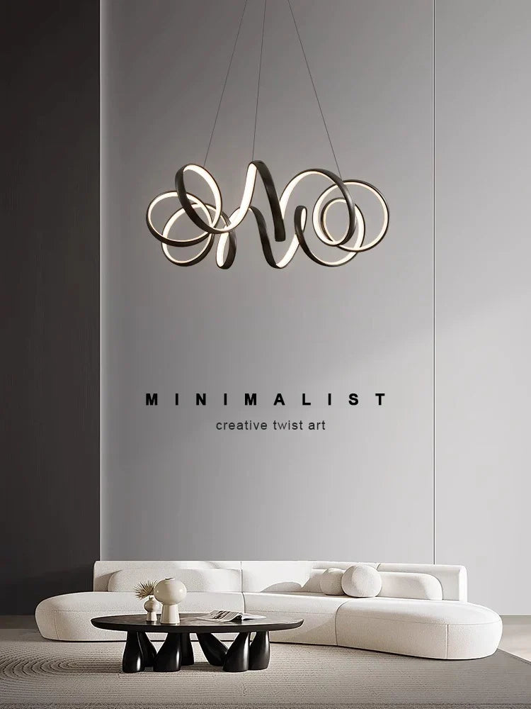 DecorBites™ Creative Twisted LED Chandelier for Living Room Bedroom Lighting