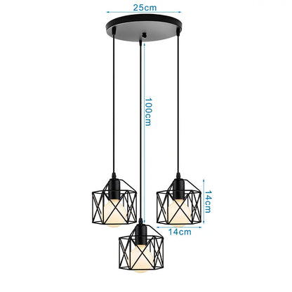 DecorBites™ Iron Frame Retro Led Pendant Light for Kitchen Dining Living Room