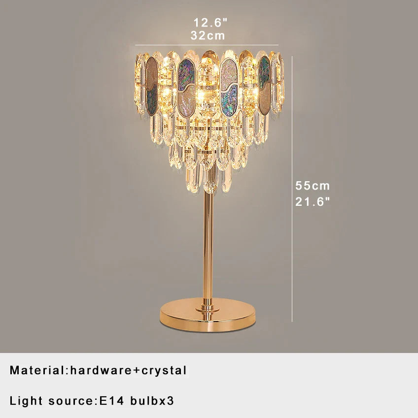 Decorbites™ Kristallbartischlampe Luxuriös Dimmbare 2700K Schreibtischleuchte Elegante Heimdekoration