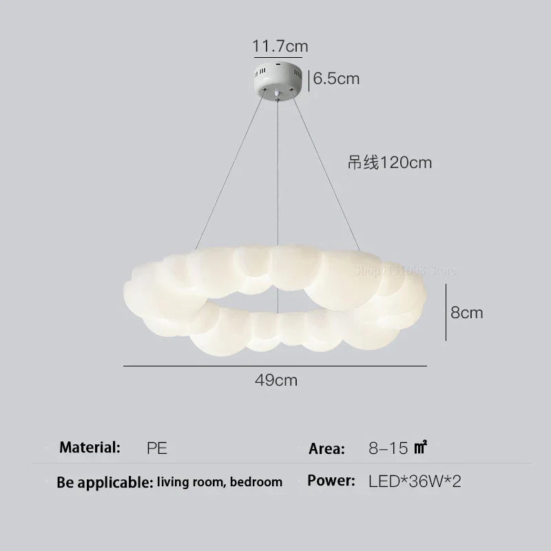 Decorbites™ Cloud LED-Kronleuchter Moderne Nordische Deckenlampe Ringbeleuchtung