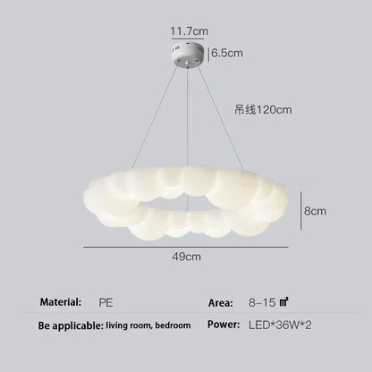 Decorbites™ Cloud LED-Kronleuchter Moderne Nordische Deckenlampe Ringbeleuchtung
