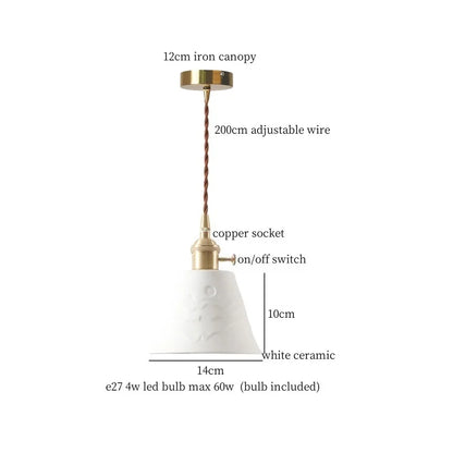 DecorBites™ Cyan Ceramic LED Pendant Light for Loft Cafe Bar Decor