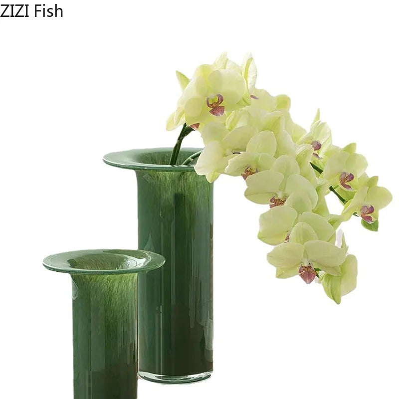 Decorbites™ Jade Trompetenglas-Vase Hydroponik-Blumentopf Schreibtisch-Dekoration