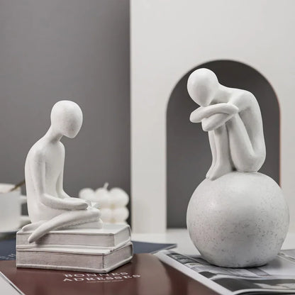Decorbites™ Abstrakte Menschen Harz-Statuen-Set für moderne Heimdekoration