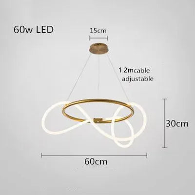 Modern Gold Black Chandelier