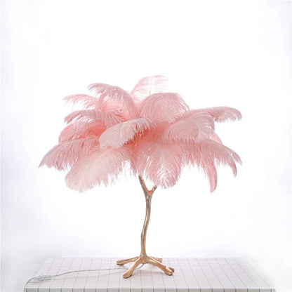 Decorbites™ Elegante Straußenfeder-Stehlampe für Heimdekoration & Beleuchtung