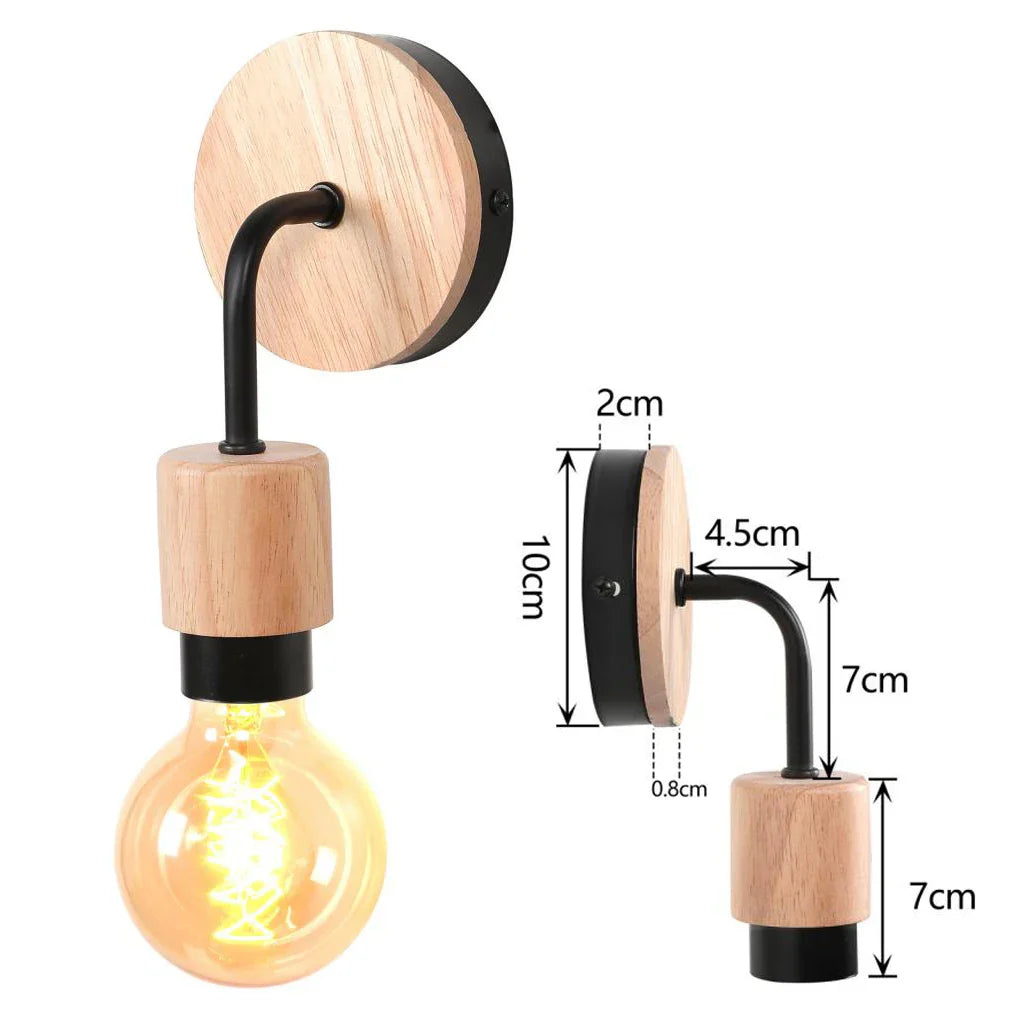 Decorbites™ Industrielle LED Wandlampe Retro-Loft-Lampe E27 Eisenlampenschirm Wandleuchte