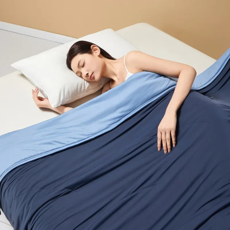 DecorBites™ Green Summer Cooling Comforter for Single Beds