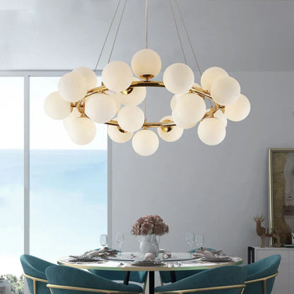 DecorBites™ Glass Ball LED Chandelier Modern Pendant Light for Home Decor
