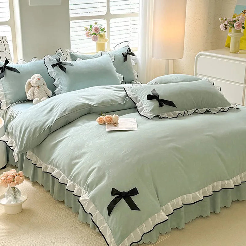 Polyester Lace Bed Skirt