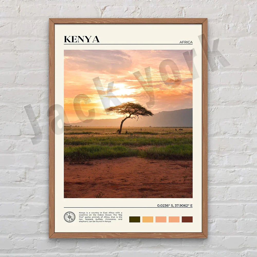 DecorBites™ Africa Landscape Posters Collection