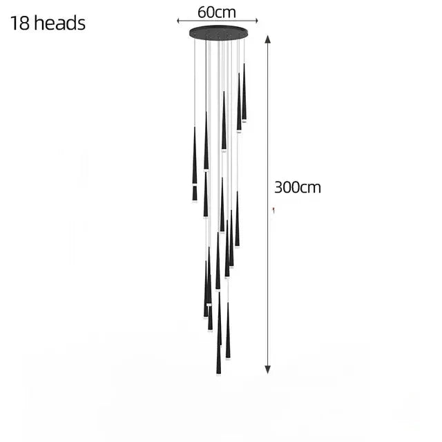 Dimmable LED Ceiling Light 14-Head Round Gold