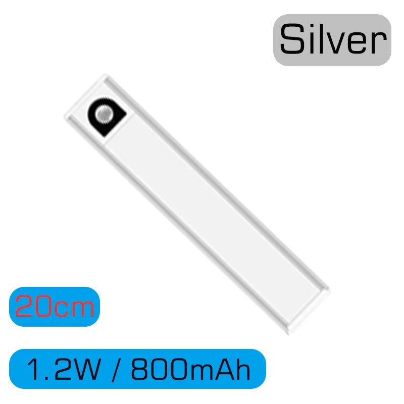 DecorBites™ LED Cabinet Light Bar: Motion Sensor, Aluminium, Long Strip, Magnet, Kitchen Closet Wardrobe