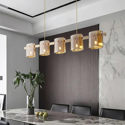 Decorbites™ Elegante Rauchglas-Hängelampe Deckenbeleuchtung für Esszimmer Wohnzimmer Schlafzimmer