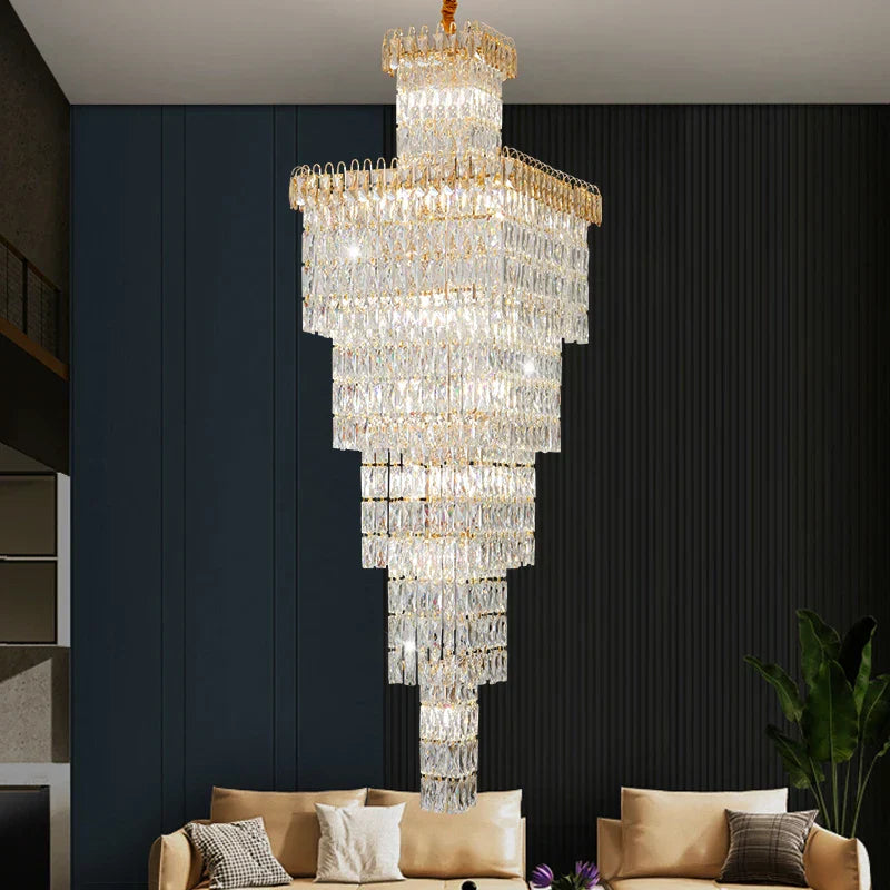 Decorbites™ Kristall-Hohlkristall-Treppen-Chandelier für Duplex-Villa und Hotel-Lobby